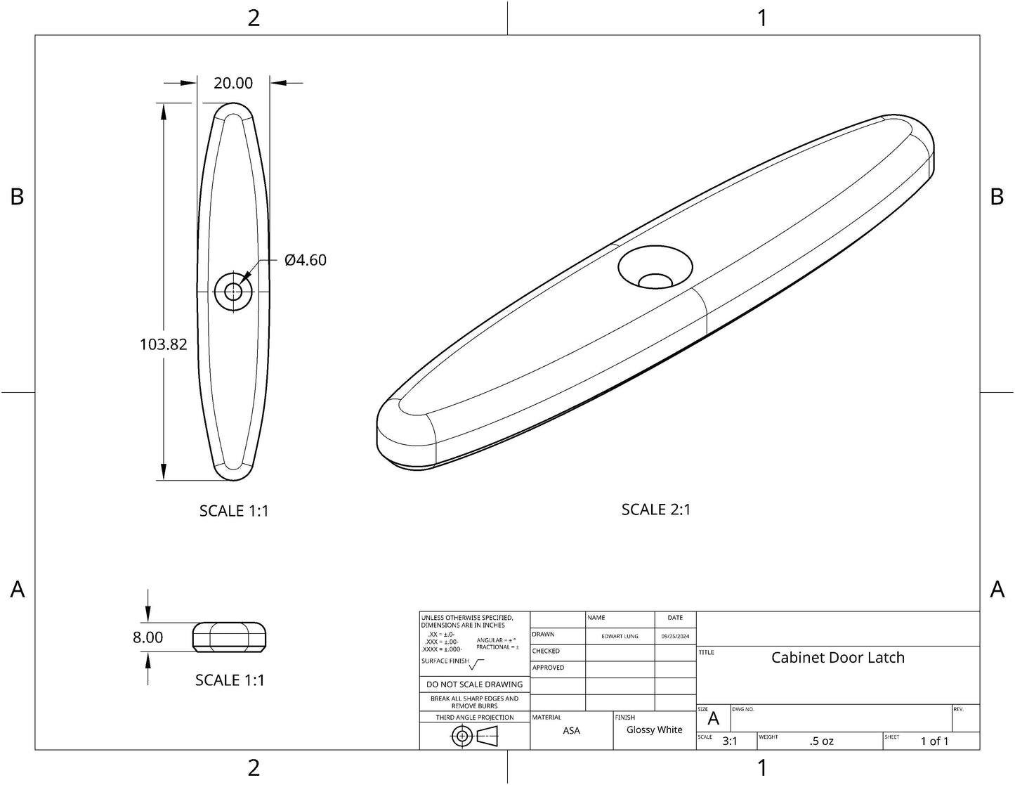 Cabinet Door Latch