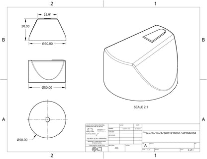 Washer/Dryer Selector Knob